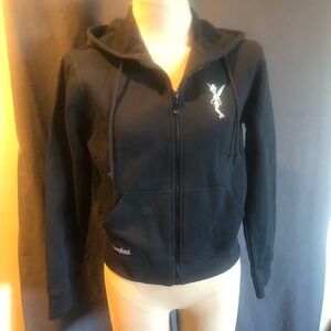 NWT Disney Black Zip-Up Hoodie with Tinkerbell